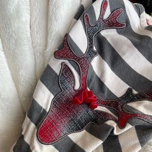 Baby Girl Peaches & Cream Reindeer Plaid Long Sleeve Top Dress 12M